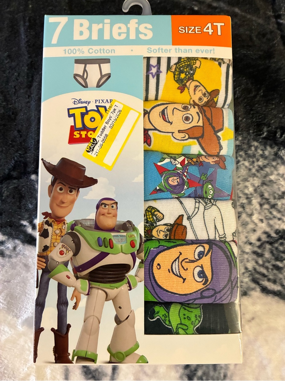 Disney Toy Story Boys' Briefs Pack – Yellow, Blue, Green, Purple, White, Black